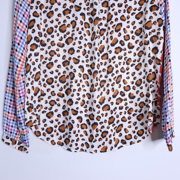 MAEVE Bernadette Mixed Print Blouse Multicolored Long Sleeve Women's S - Picture 9 of 12